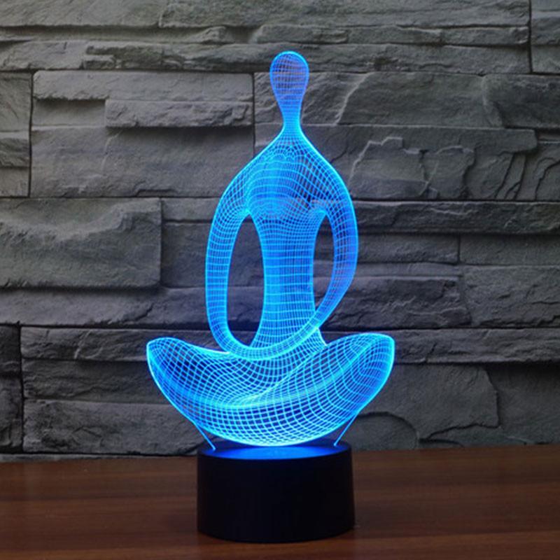 3D LED Meditation Yoga Lamp