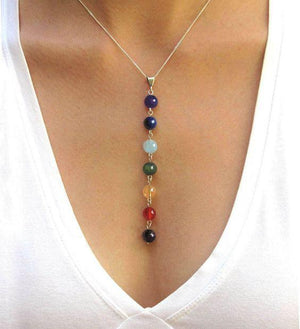 7 Chakra Gem Stone Necklace