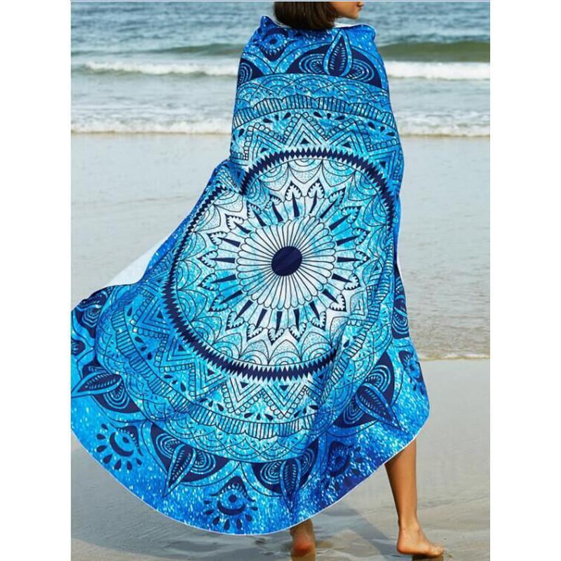 Turquoise Blue Mandala Blanket