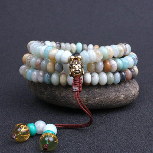 108 Lapis Lazuli Mala beads with Buddha Head