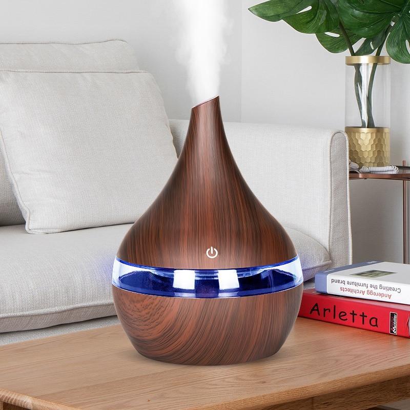 USB Wood Grain Oil Diffuser
