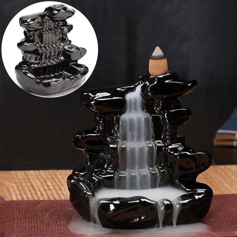 Waterfall Porcelain Backflow Ceramic Incense Burner