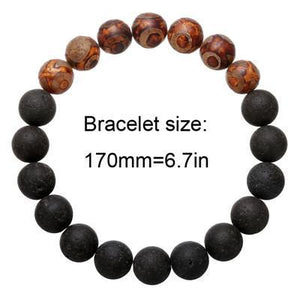 Volcanic Lava Stone Tiger Eye Bracelet