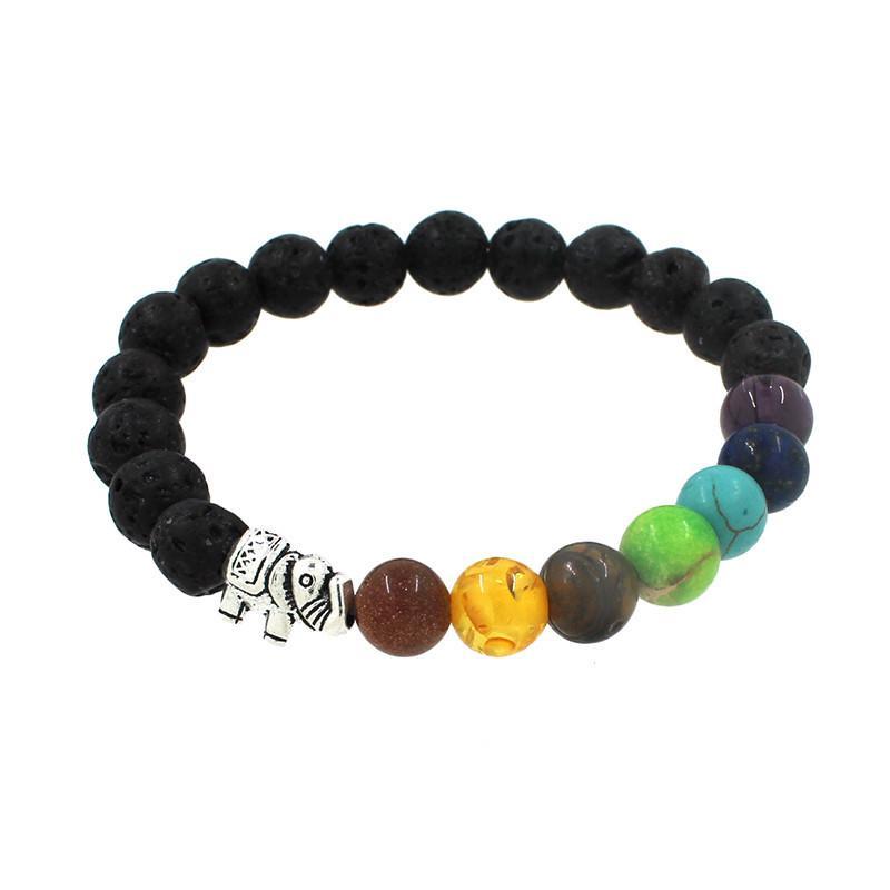 7 Chakra Elephant Bracelet