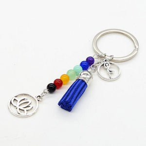 7 Chakra Lotus Keychain